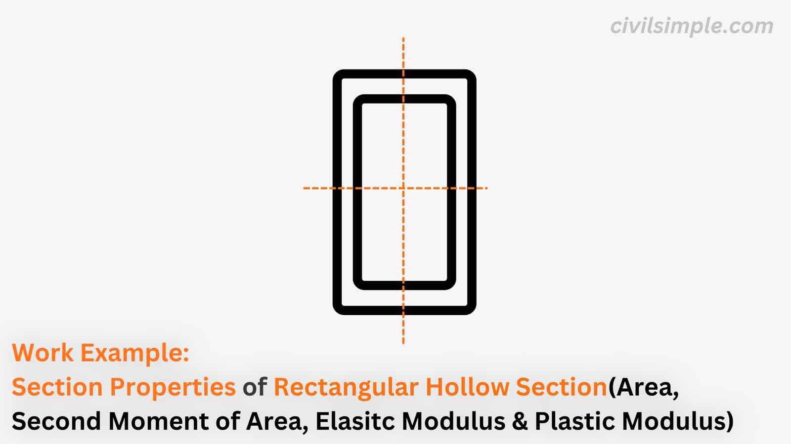 Work Example of Calculation of Section Properties of RHS